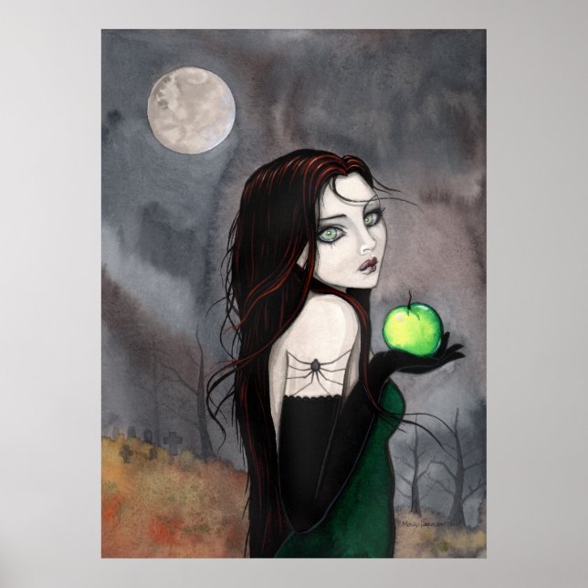 Änkan Gothic Fantasy Häxa Affisch (Framsidan)