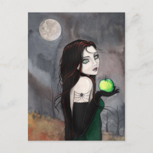 Änkan Gothic Häxa Fantasy Konst vykort