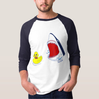 Ankan och T-tröja för hajklotterkonst T-shirt
