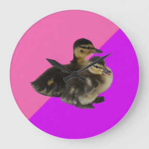 Ankaningar på Rosa Hallon och Lila Sorbet Stor Klocka