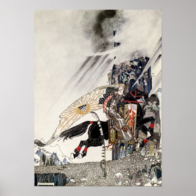 Änkans son: Lad rider Svarta hästen Poster (Framsidan)