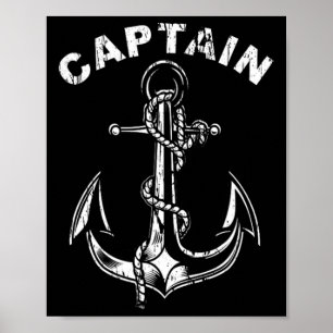 Ankar Kapten För Båten Poster