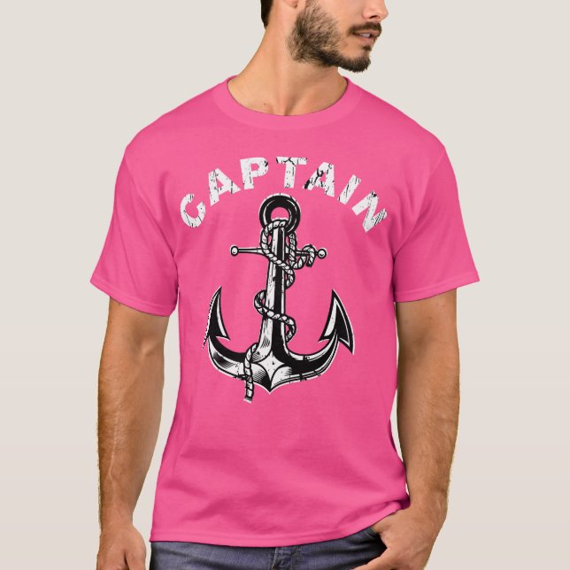 Ankar Kapten För Båten T Shirt (Framsida)