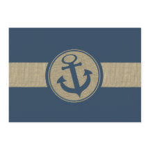 Ankar Marinblå Ränder Strand Bröllop Svar