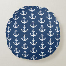 Ankar nautisk symbol klassisk vit marinblå