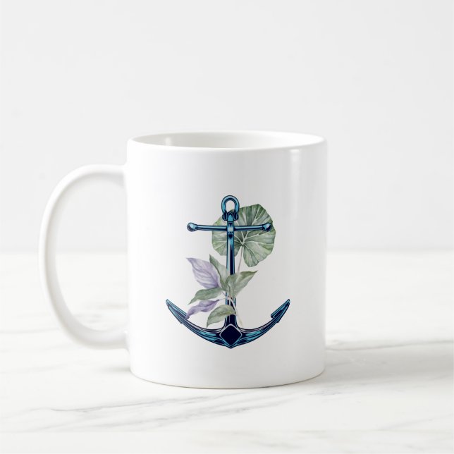 Ankar- och tropiska växter Havsliv Tropisk Kaffemugg (Vänster)
