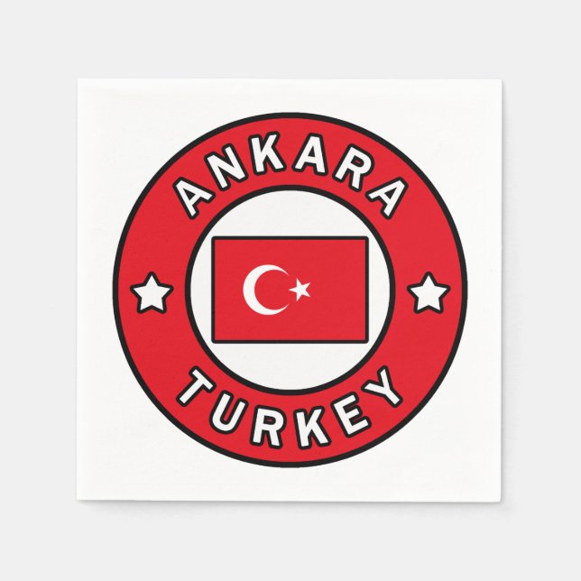 Ankara Turkiet Pappersservett (Framsidan)