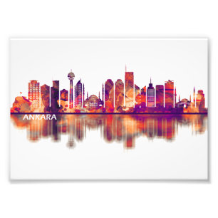 Ankara Turkiet Skyline Fototryck