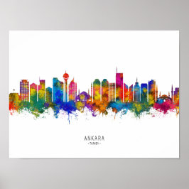 Ankara Turkiet Skyline Poster