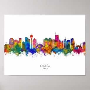 Ankara Turkiet Skyline Poster
