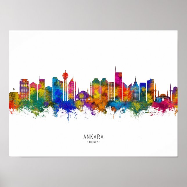 Ankara Turkiet Skyline Poster (Framsidan)