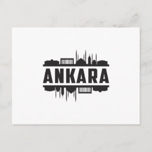 Ankara Turkiet Stadssiluett Presentidé Vykort