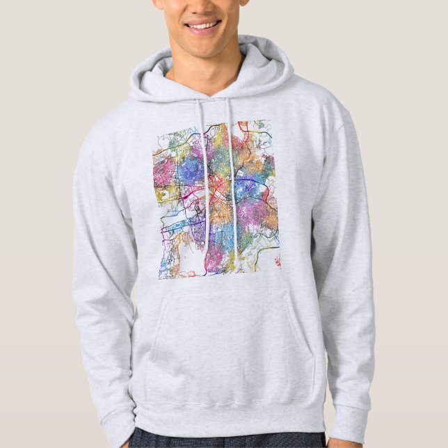 Ankara Türkiye City Map Hoodie (Framsida)