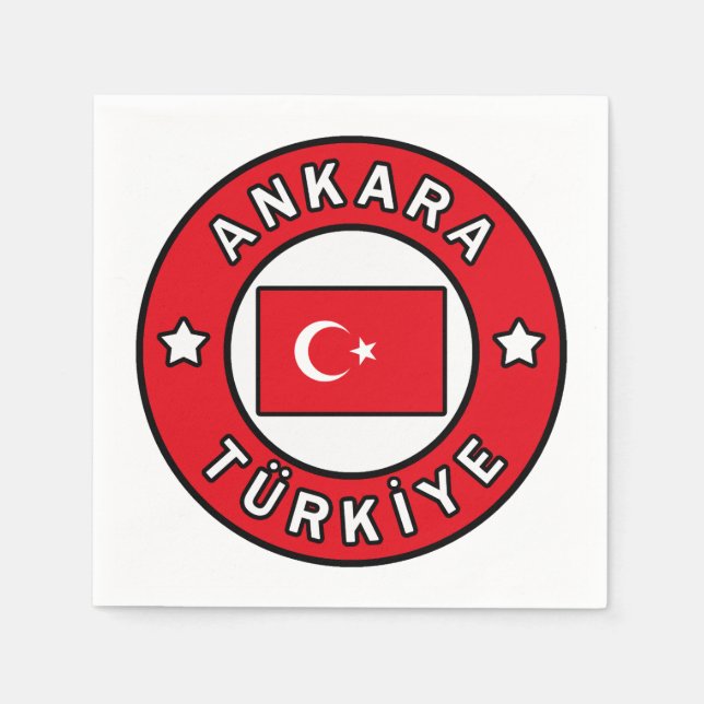 Ankara Türkiye Pappersservett (Framsidan)