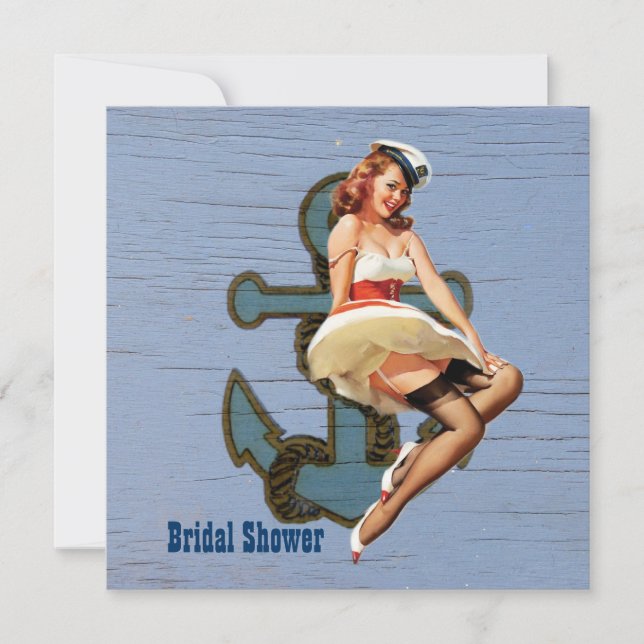 ankaråterupprätta flickans sjömanskår möhippa inbjudningar (Framsida)