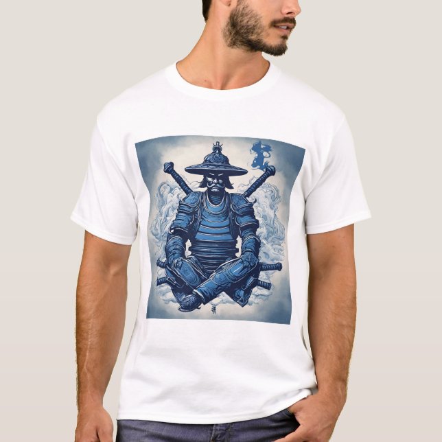ankarblå samurai t shirt (Framsida)