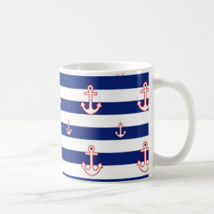 Ankarer på Rand Nautical Decor Kaffemugg