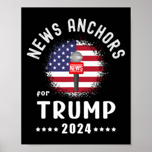 Ankares for Trump 2024 American Flagga Vote Trump Poster