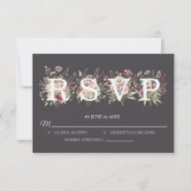 Ankarfjäder Bröllopsblomma RSVP-kort