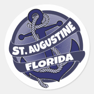 Ankarklistermärken för Augustine Florida Runt Klistermärke