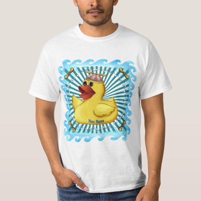 Ankbonad gummiand anpassad t-shirt (Framsida)