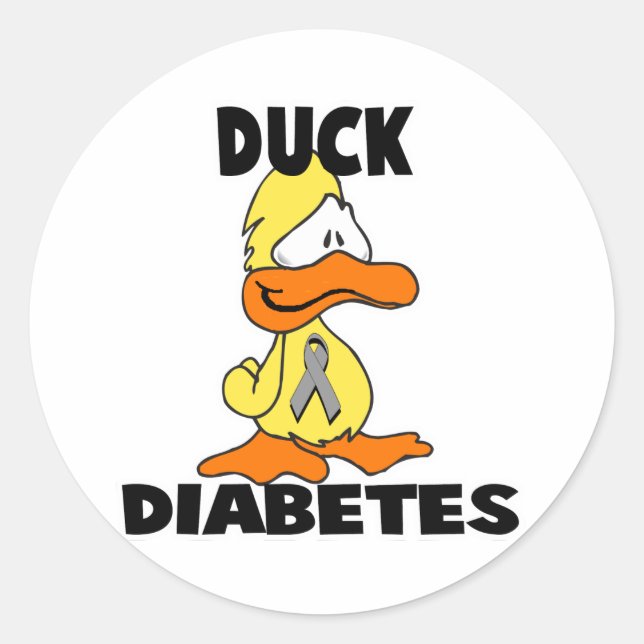 Ankdiabetes Runt Klistermärke (Framsida)