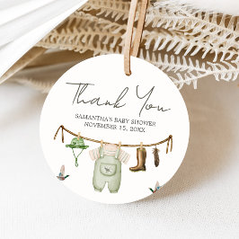 Ankdjakt Baby Shower Rund Gåvor Etiketter