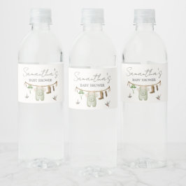 Ankdjakt Baby Shower Vattenflaskor Etikett