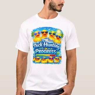 Ankdjakt pågår Rolig kryssnings semester T-shirt