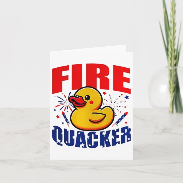 Ankeld Firequacker Patriotisk Rolig Självständighe Kort (Framsida)
