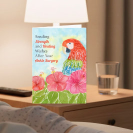 Ankelkirurgi Healing Scarlet Macaws, Hibiscus Kort