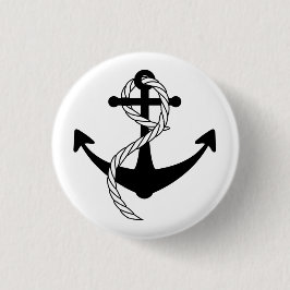 Anker schwarz weiss Button Knapp