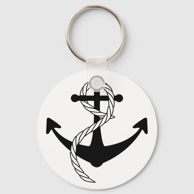Anker schwarz weiss nyckelring (Framsida)
