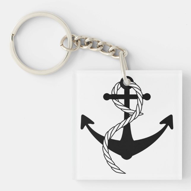 Anker schwarz weiss schlüsselanhänger (Framsidan)