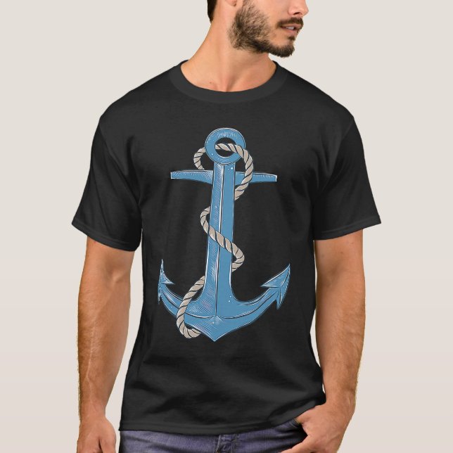 Anker Vintage Retro T Shirt (Framsida)