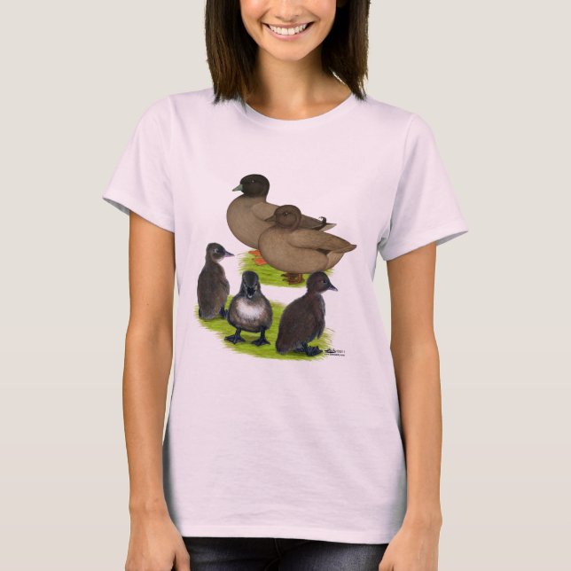 Ankfamilj av Khaki Call-typ Tee (Framsida)
