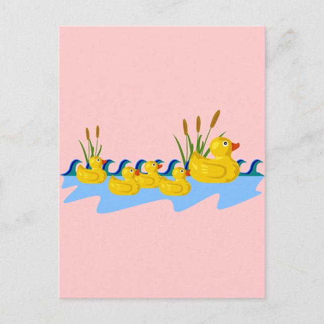 Ankfamilj Vykort (Framsida)