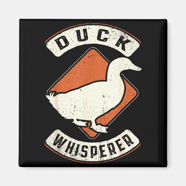 Ankflüstarare Vintage Clic Retro Djur Kärlek  Magnet (Framsidan)