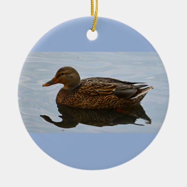 Ankfotoornament Julgransprydnad Keramik (Framsidan)