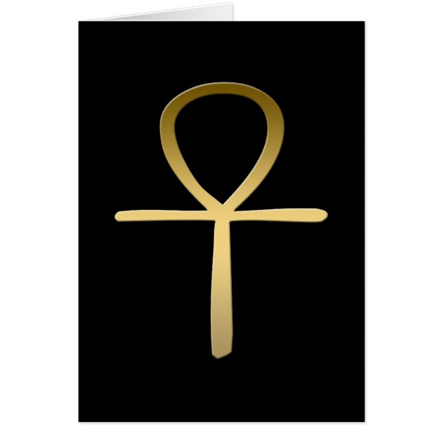 Ankh argt egyptiskt symbol hälsningskort (Framsidan)