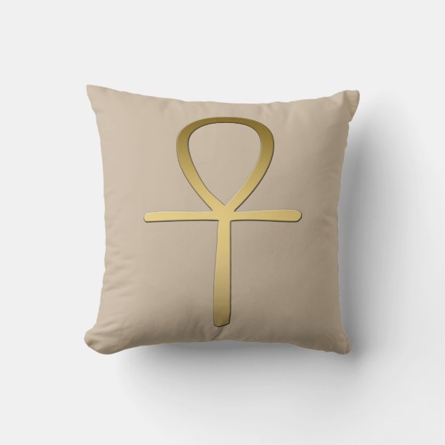 Ankh argt egyptiskt symbol kudde (Framsida)
