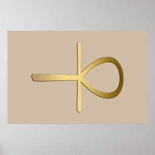 Ankh argt egyptiskt symbol poster