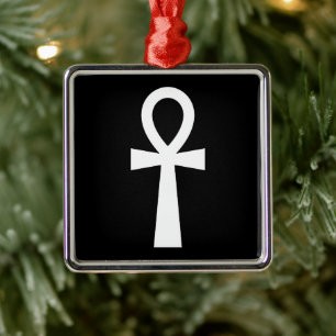 Ankh Egyptian Hieroglyph Julgransprydnad Metall