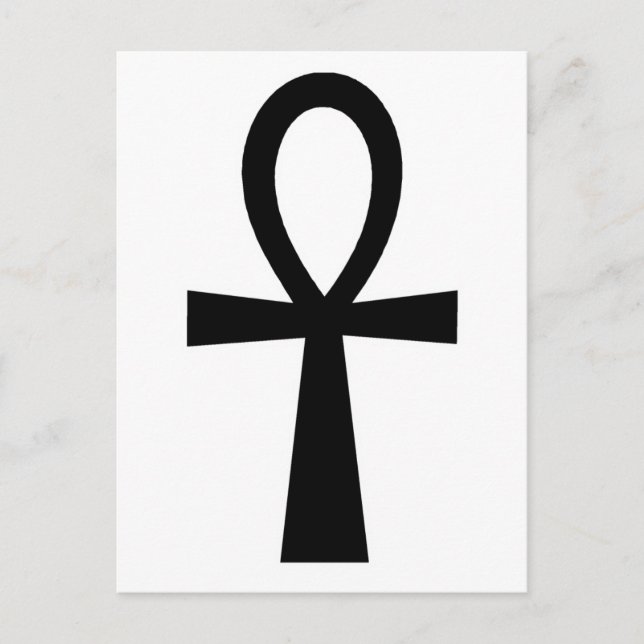 Ankh Egyptian Hieroglyphic Symbols Life Nyckel Bla Vykort (Framsida)