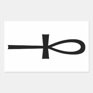 Ankh Egyptian Life Symbol Rektangulärt Klistermärke