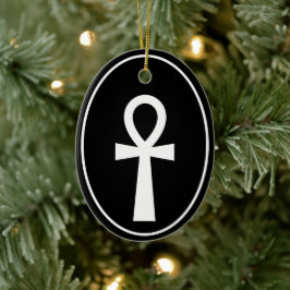 Ankh Egyptian Symbol Julgransprydnad Keramik