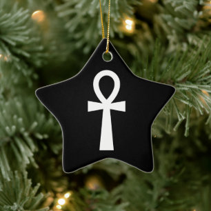 Ankh Egyptian Symbol Julgransprydnad Keramik