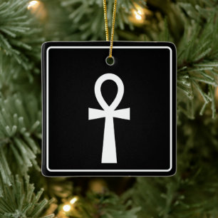 Ankh Egyptian Symbol Julgransprydnad Keramik