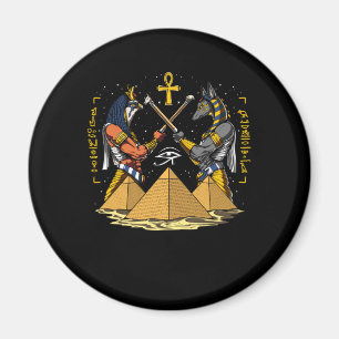 Ankh för Anubis egyptiskt gudRa öga av Horus Magnet