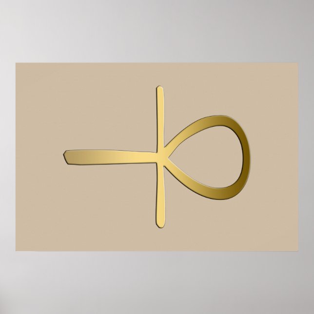 Ankh kor egyptisk symbol poster (Framsidan)